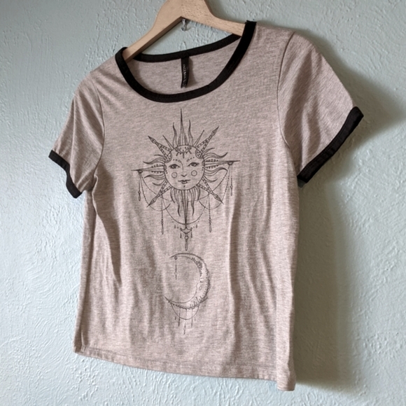 Sun & Moon Top, Grey and Black, Women's Size Medium - Picture 2 of 8